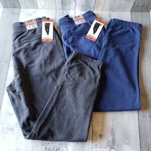 NWT - (set of 2) 32 Degrees Men's French Terry Blue and Black Jogger - Size M
